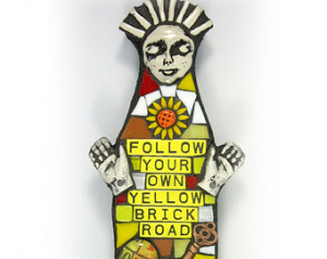 Follow Your Own Yellow Brick Road. (Original Handmade Mixed Media ...