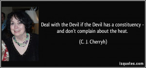 Deal with the Devil if the Devil has a constituency - and don't ...