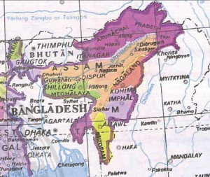 north east india map