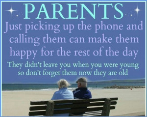 Take Care Of Your Parents...