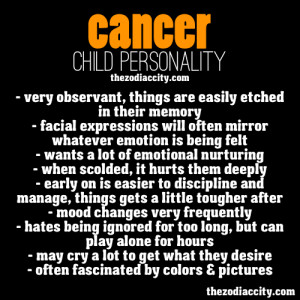 Cancer Child Personality.