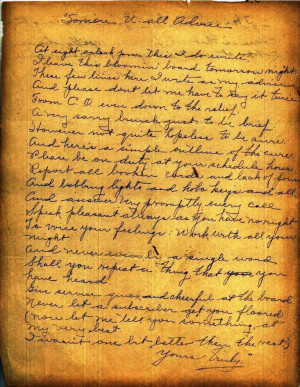 Williams Family Bible - Poem Found Inside Bible Page 1