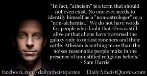Sam Harris – Atheism is a term that should not exist