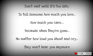 Don’t wait until it’s too late