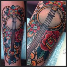 Banjo tattoo by Jenn Small (littlejennsmall) Blood, Sweat &... More