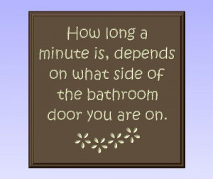 the bathroom door you are on.