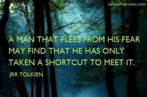 JRR Tolkien quote on Fear