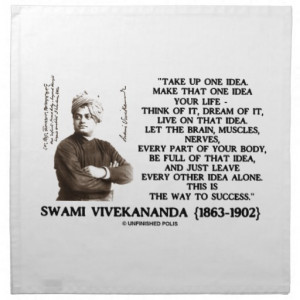 Take Up One Idea Make That Idea Your Life Quote Napkin
