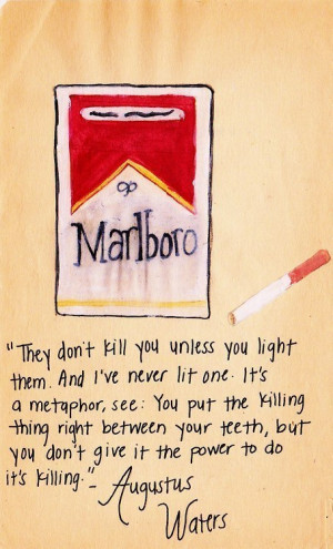 It's metaphor, see: you put the killing thing right between your ...