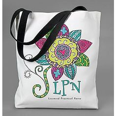 Travel Tote Bag with “LPN – Licensed Practical Nurse” Graphic