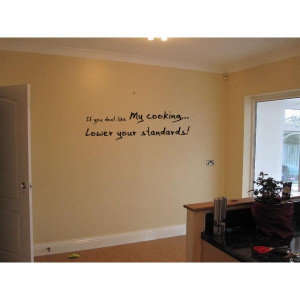 quotes wall art kitchen lower your standards kitchen vinyl wall quote ...