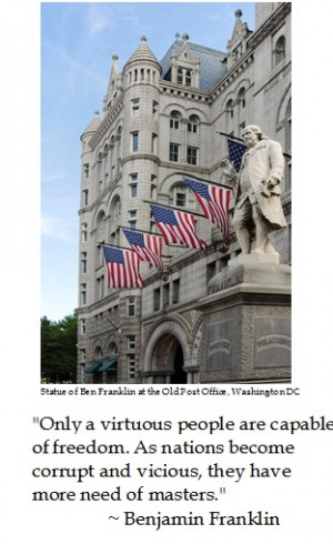 ... on Freedom... the absence of God has allowed the intrusion of govt