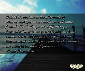 think it's obvious, in the aftermath