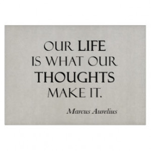 Vintage Marcus Aurelius Life Thoughts Make Quote Cutting Boards