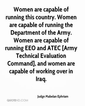 ... EEO and ATEC [Army Technical Evaluation Command], and women are