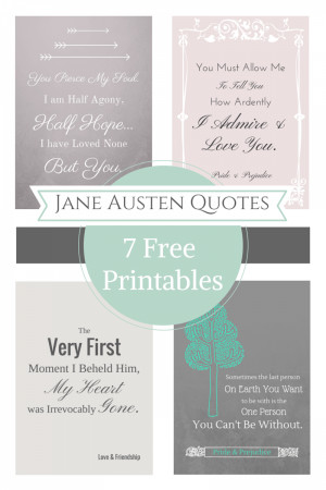 Free Printable Jane Austen Quotes for Your Valentine’s Day Decor