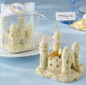 View Product Details: Castles in the Sand Sand Castle Tea Light Favors ...