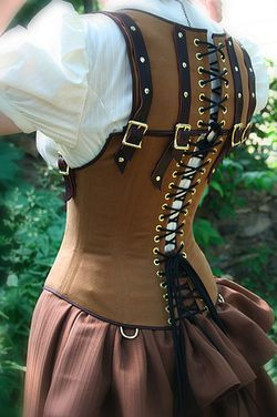 Steampunk corset/vest idea