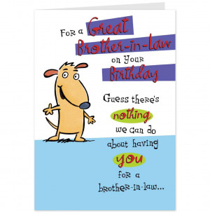 Funny Brother-In-Law Birthday Card-Hallmark UK