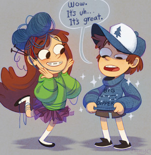 Mabel and Dipper from Gravity Falls! CUTIEST CUTIE PIES