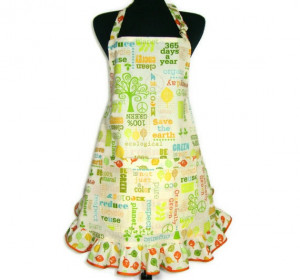 Retro Kitchen Apron Environmental Sayings Hostess by ElsiesFlat, $34 ...