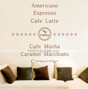 Coffee Time Quote Wall Sticker