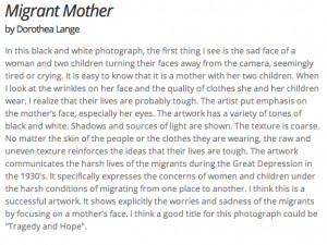 Please remember you are selecting 2 photos and doing 2 paragraphs