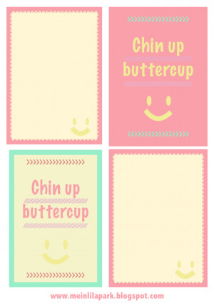free motivational quote journaling card – chin up – Spruchkarten ...