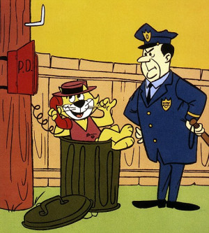 Top Cat with his nemesis Officer Dibble in the famous 1960s cartoon ...