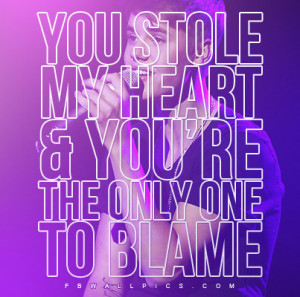 Justin Bieber You Stole My Heart Quote Picture
