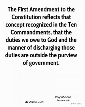 The First Amendment to the Constitution reflects that concept ...