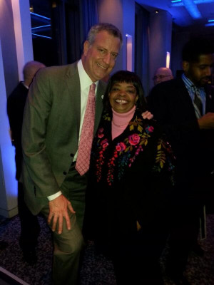 NYSNA leader Marva Wade, RN with @billdeblasio at the @CentralLaborNYC ...