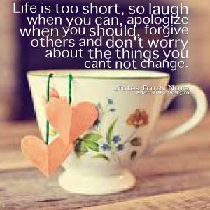 Quotes Picture: life is too short, so laugh when you can, apologize ...