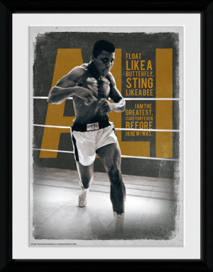 Muhammad Ali Quotes Framed Collector Print