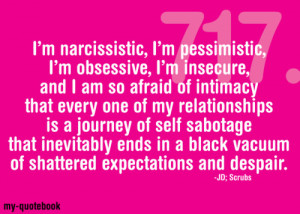 narcissistic, I’m pessimistic, I’m obsessive, I’m ...