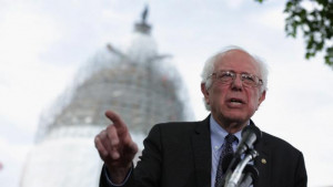 US Senator Bernard Sanders speaks on his agenda for America during a ...