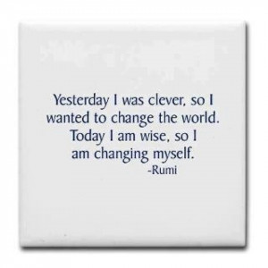 Motivational Wallpapers on wisdom : Yesterday I was clever, So
