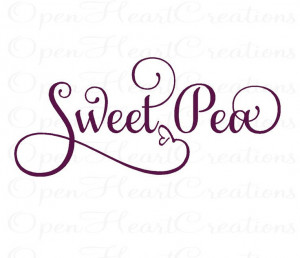 Sweet Pea Wall Decal - Baby Nursery Vinyl Wall Decal - Girl or Boy ...