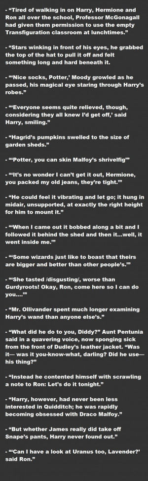 Out of Context Harry Potter Quotes... you know it shouldn't be funny ...