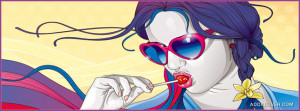 Funky Retro Girl Facebook Cover