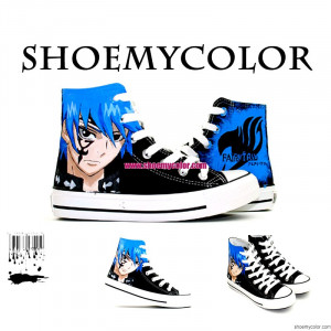 ... Fernandes Converse All Star Hand Painted Black High-top Canvas Shoes