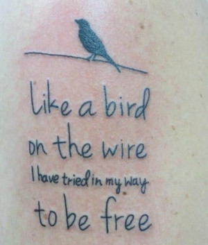 like a bird on a wire