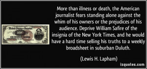 More than illness or death, the American journalist fears standing ...