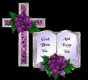 God bless you lovely glitter cross with bible