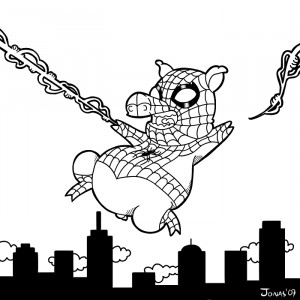 Spider-Pig : Lines by Ionahipri
