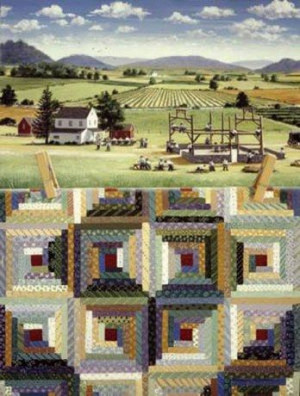 Barn Raising' Quiltscape by Rebecca Barker: Quilts Picture, Barker ...
