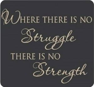 Struggle to gain strength