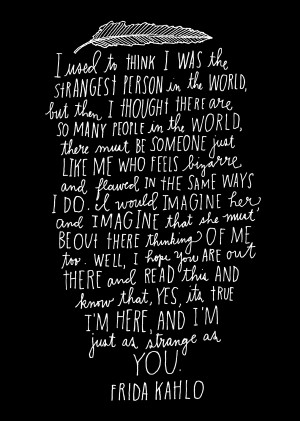 Frida Kahlo Quote illustrated by Lisa Congdon