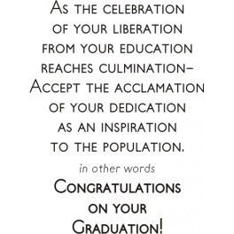 Culmination Graduation Greeting