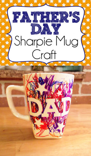 Father’s Day Sharpie Mug Kids Craft